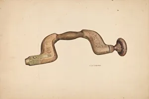 Carpentry Prints: Brace (Wooden), c. 1940. Creator: Violet Hartenstein