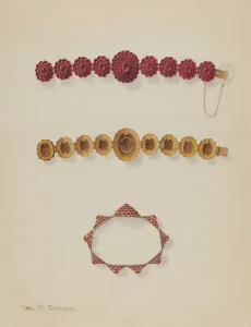 John H Prints: Bracelet, c. 1938. Creator: John H. Tercuzzi