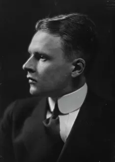 Starched Collar Prints: Brackett, Charles W. Mr. portrait photograph, 1915. Creator: Arnold Genthe