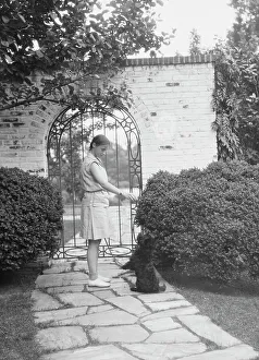 Garden Path Prints: Brady, Genevieve, Miss, with dog