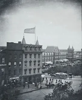 Street Scene Collection: From Bradys Studio, Pennsylvania Ave. & 7th St....Washington, D.C. c.1880-1883. Creator: Unknown