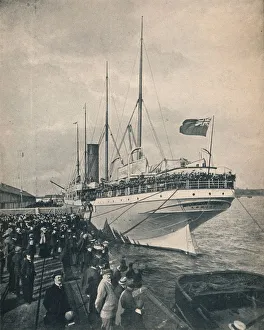 Charles Lang Neil Gallery: The Braemar Castle off to the Cape, with Troops, c1900. Creator: Unknown