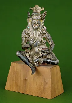 Dharmapala Prints: Brahmanrupa Mahakala (Tibetan: Gonpo Bramzehi), c.15th century. Creator: Unknown