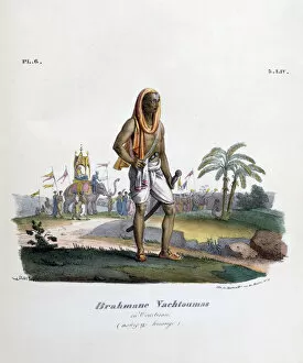 Images Dated 19th February 2007: Brahmin Courtier, 1828. Artist: Marlet et Cie