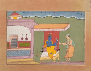 The Brahmin Delivers Rukminis Letter to Krishna...from a Dispersed Bhagavata Purana The Brahmin Delivers Rukminis Letter to Krishna...from a Dispersed Bhagavata Purana