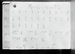 Blindness Prints: Braille Alphabet At Library For The Blind - Institute of The Blind