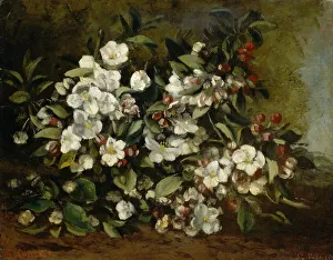 Gustave 1819 1877 Prints: Branche de pommier en fleurs, 1872