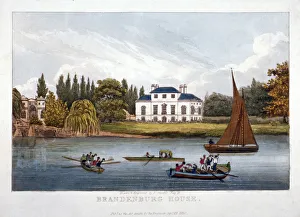 Hammersmith Prints: Brandenburgh House, Hammersmith, London, 1820. Artist: F Vincent