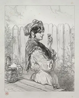 Paul Gavarni French Prints: The Brandied Peach. Creator: Paul Gavarni (French, 1804-1866)