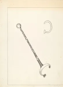 Jhenry Marley Prints: Branding Iron, c. 1936. Creator: J. Henry Marley
