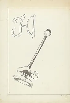 Jhenry Marley Prints: Branding Iron, c. 1936. Creator: J.Henry Marley