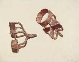 Triangle Prints: Branding Iron, c. 1942. Creator: Eugene Upton