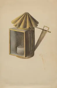 Stottlemeyer Margaret Prints: Brass Lantern, c. 1936. Creator: Margaret Stottlemeyer