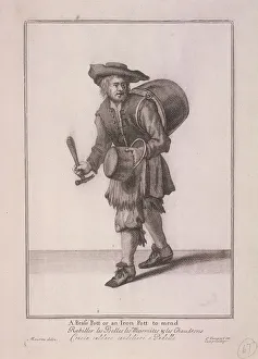 Marcellus Laroon Prints: A Brass Pott or an Iron Pott to mend, Cries of London, (c1688?)