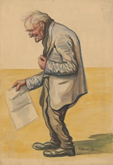1927 Prints: Bratislava newsboy, 1927. Creator: Arnost Hofbauer