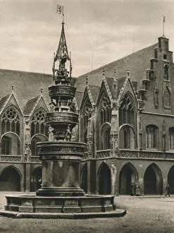 Stonework Prints: Braunschweig, Town-hall of the old city, 1931. Artist: Kurt Hielscher