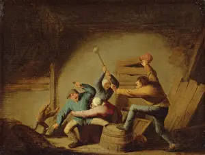 Barrels Prints: Brawl, 1637. Creator: Adriaen van Ostade