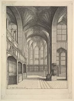 Vaulted Ceiling Gallery: Brays Chapel in St. Georges Chapel, Windsor. 1663. Creator: Wenceslaus Hollar