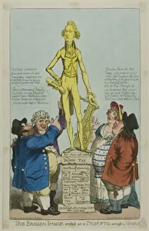 Admiring Gallery: The Brazen Image Erected on a Pedestal Wrought by Himself, published May 29, 1802