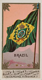 Coat Of Arms Gallery: Brazil, from Flags of All Nations, Series 1 (N9) for Allen & Ginter Cigarettes Brands