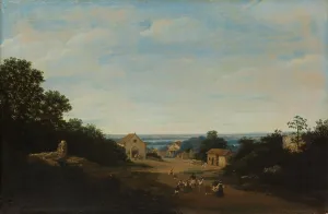 Frans Jansz Poost Prints: Brazilian landscape with the village of Igaraçú