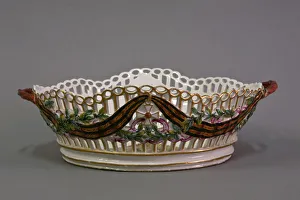 Bread Basket from the Porcelain Dinner Service of the Order of Saint George the Triumphant (Gardner Porcelain Factory), 1777. Artist: Kozlov, Gavriil Ignatievich (1738-1791)