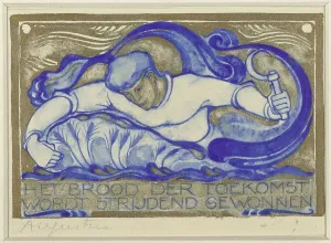 Crop Prints: The bread of the future is won fighting, August, c. 1929. Creator: Willem Arondeus