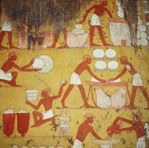 Pharaoh Prints: Bread making. From the tomb of Kenamun