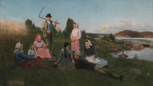 Break Prints: Break during Harvest, 1884. Creator: August Fredrik Ahlstedt