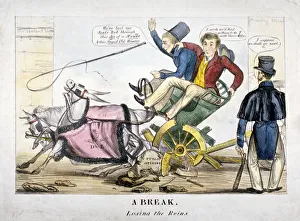 Home Secretary Prints: A Break, losing the Reins, 1830