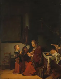 Saying Grace Prints: Breakfast, 1640-1654. Creator: Karel Slabbaert