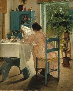 La Ring Prints: At Breakfast, 1898. Creator: Laurits Andersen Ring