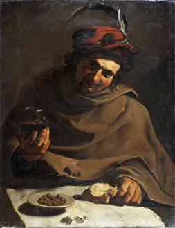 Bartolomeo Prints: Breakfast, early 17th century. Artist: Bartolomeo Manfredi