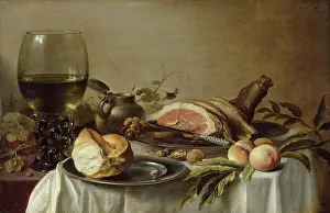Meat Prints: Breakfast with Ham, 1647. Creator: Pieter Claesz