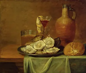 Meal Prints: Breakfast with Oysters, 1650. Creator: Jacob Foppens van Es