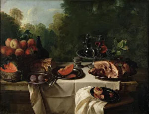 Silverware Prints: Breakfast Piece with Ham, late 17th-mid-18th century