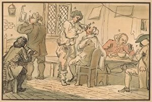 Austin Dobson Collection: Breakfast scene from The Five Days Peregrination, 1732. Artist: William Hogarth
