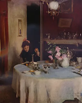 John Singer Prints: The Breakfast Table, 1884 (1934). Artist: John Singer Sargent