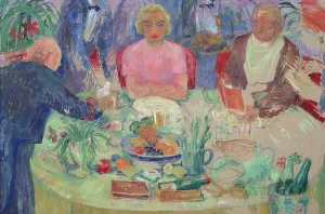 Unfinished Prints: Breakfast table; unfinished. Creator: Hjalmar Hagelstam