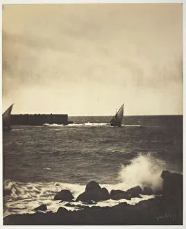 Wave Prints: The Breaking Wave, 1857. Creator: Gustave Le Gray