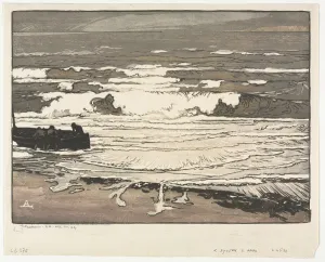The Breaking Waves, Tide of September 1901, 1901. Creator: Auguste Louis Lepere (French