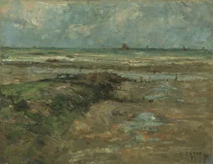 Sand Dune Prints: The Breakwater, 1878?. Creator: James Ensor