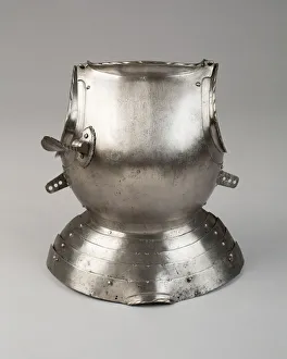 Folding Prints: Breastplate with Folding Lance Rest and Fauld, Innsbruck, c. 1550. Creator: Micheal Witz
