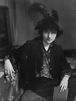 Interiors Prints: Breckenfeld, Meta, Miss, portrait photograph, 1913. Creator: Arnold Genthe