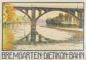 Railroad Prints: Bremgarten-Dietikon railway line, 1911-1912. Creator: Colombi, Plinio (1873-1951)