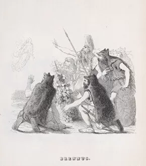 J J Granville Collection: Brennus from The Complete Works of Beranger, 1836. Creators: Auguste Raffet