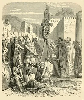 Weighing Gallery: Brennus at Rome, 1890. Creator: Unknown