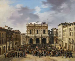 Joli Prints: The Brescians gather in Piazza della Loggia on March 23