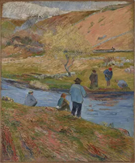 Impressionists Collection: Breton Fishermen, 1888. Creator: Gauguin, Paul Eugene Henri (1848-1903)