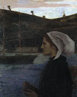 Bretonne Prints: A Breton Sunday, ca. 1890. Creator: Eugene Laurent Vail